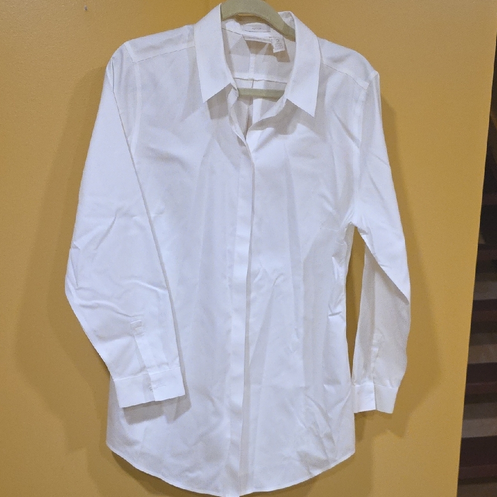 Chico's Elegant White Button-Up Blouse